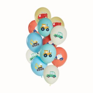 Latexballongset med bilmotiv