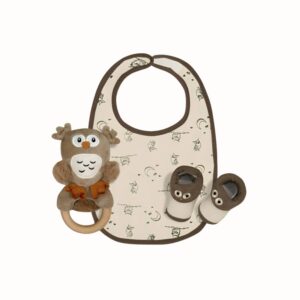 Interbaby Nyfödd Presentset Uggla 3-Delar