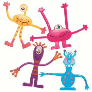 Böjbara monsterleksaker