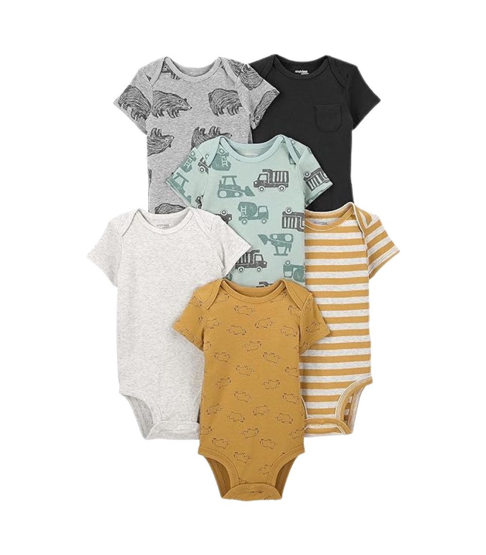 Babybyxor 4-pack i ekologisk bomull för unisex, elastisk midja