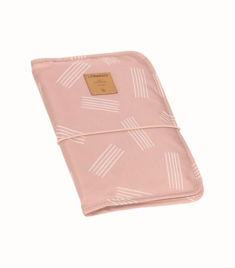 Baby väska skötväska randig med underlägg