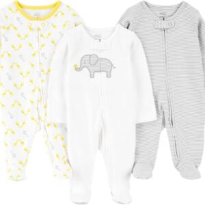 3-pack baby sovdräkt